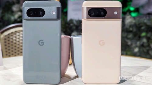 google pixel 8 rear rose and hazel 1