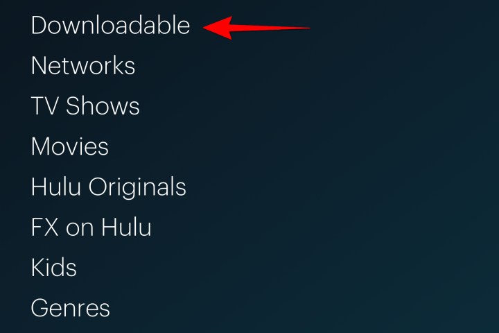 Hulu Downloadable option.