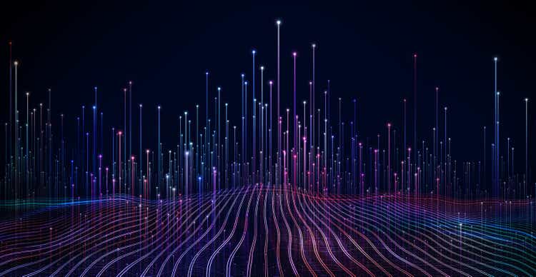 Abstract dot point connect with gradient line