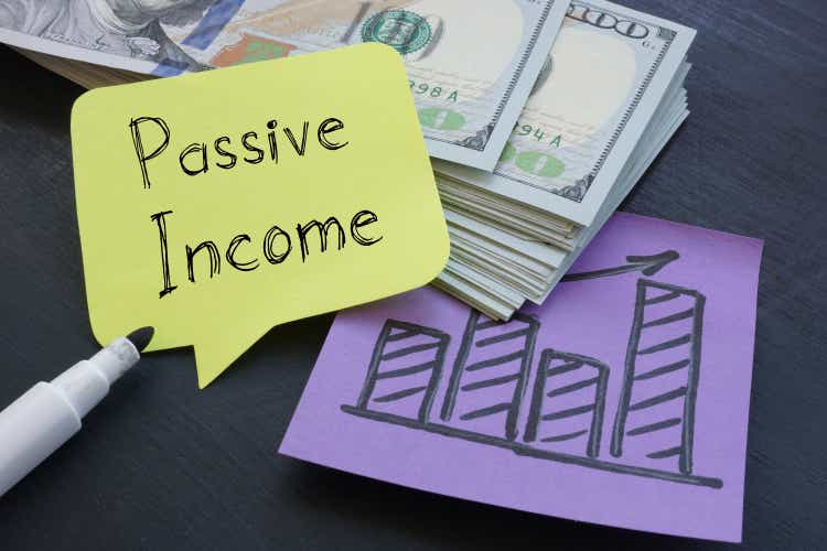 Passive Income is shown on the business photo using the text