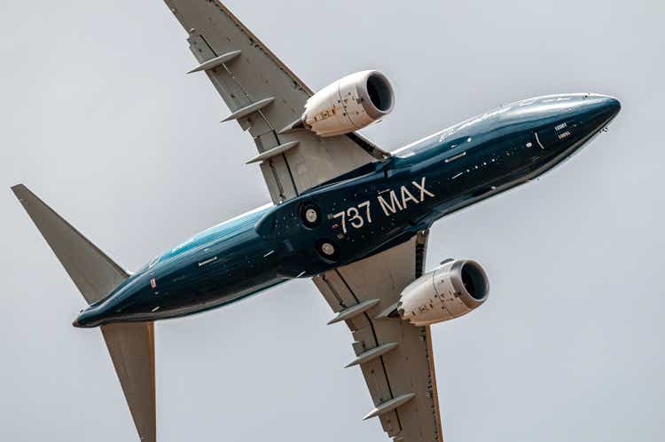 Boeing 737-7 MAX, N7201S. Farnborough International Airshow, July 16, 2018