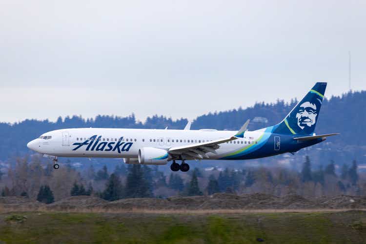 Alaska Airlines Boeing 737 MAX 9 Portland.