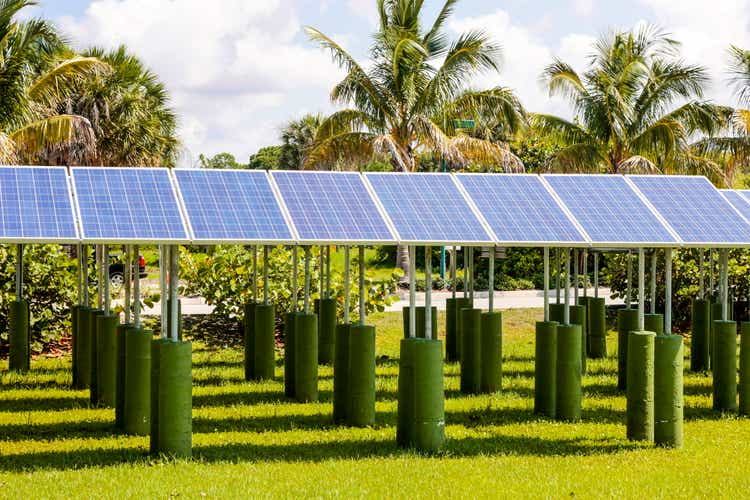 Rows of Solar Panels in Florida