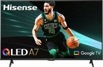 Hisense TV with basketball player on screen