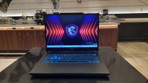 MSI Cyborg 14 on a table