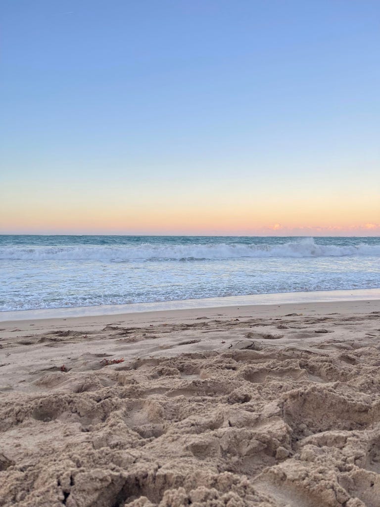 Sunset walk at the beach in Puerto Rico