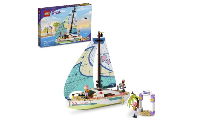 Fully built Lego Stephanie's Sailing Adventure set.