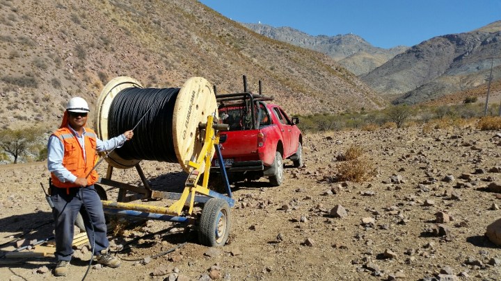 Crews lay fiber-optic cable for the Vera C. Rubin Observatory in harsh terrain.