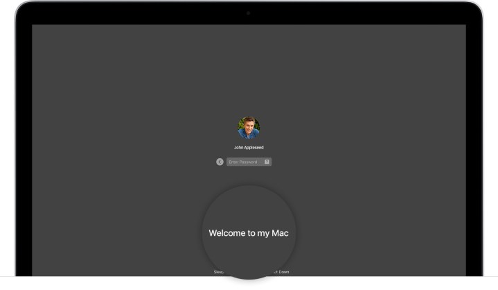 Mac Login Message