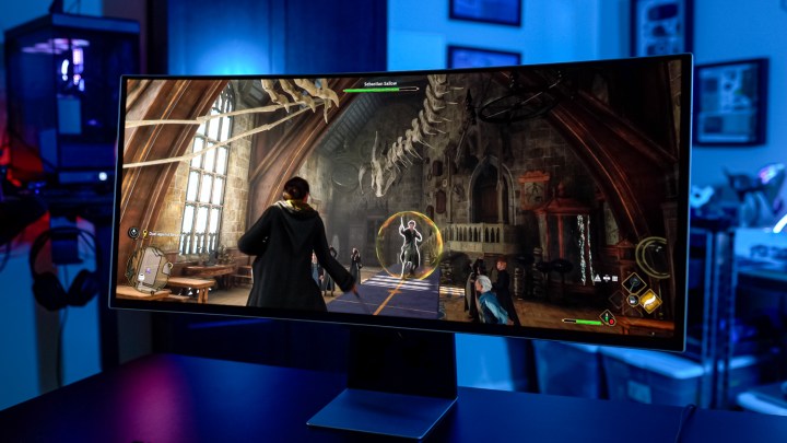 Hogwarts Legacy running on the Samsung Odyssey OLED G8.