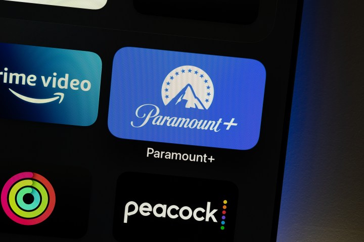 Paramount Plus app icon on Apple TV.