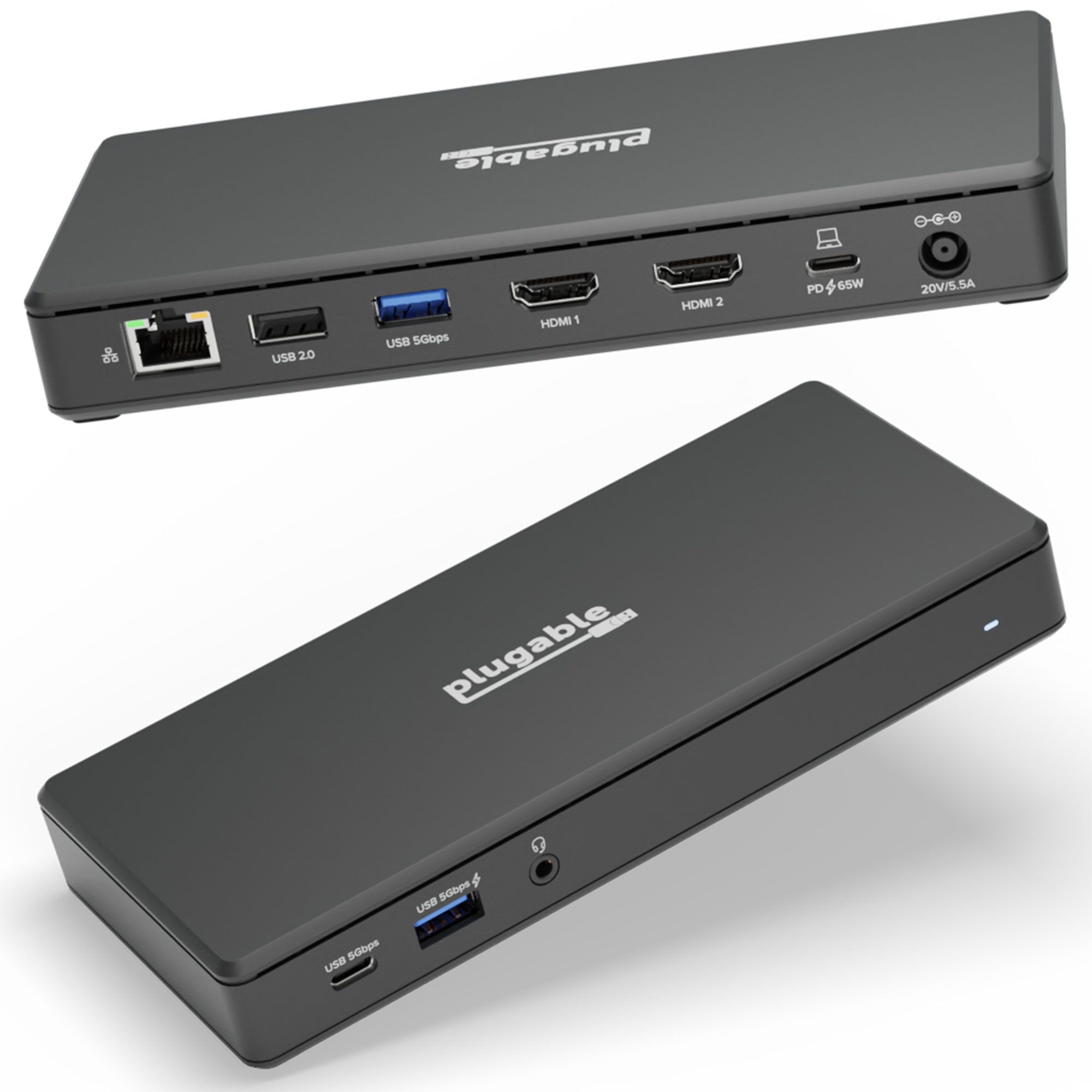 Plugable USB-C Dual HDMI Docking Station (UD-MSTH2)