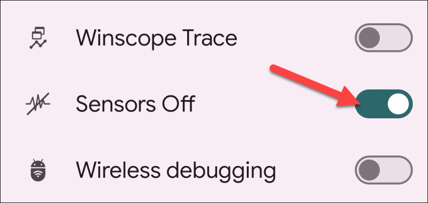 Enable Sensors Off quick settings tile on Android.