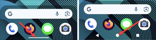 Android navigation bars.