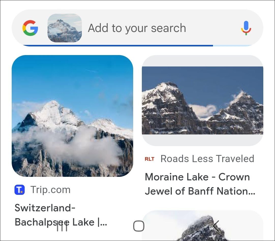 Google Circle to Search results.