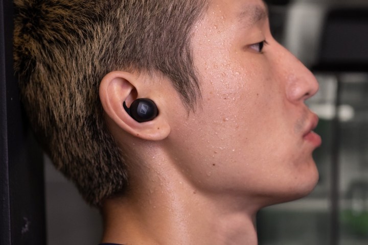 Man wearing Sennheiser Momentum Sport.