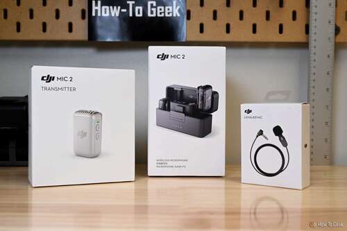 The box for the DJI Mic 2 and accessories purchased separately