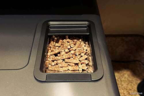 the pellet hopper of the GE Profile Smart Indoor Smoker