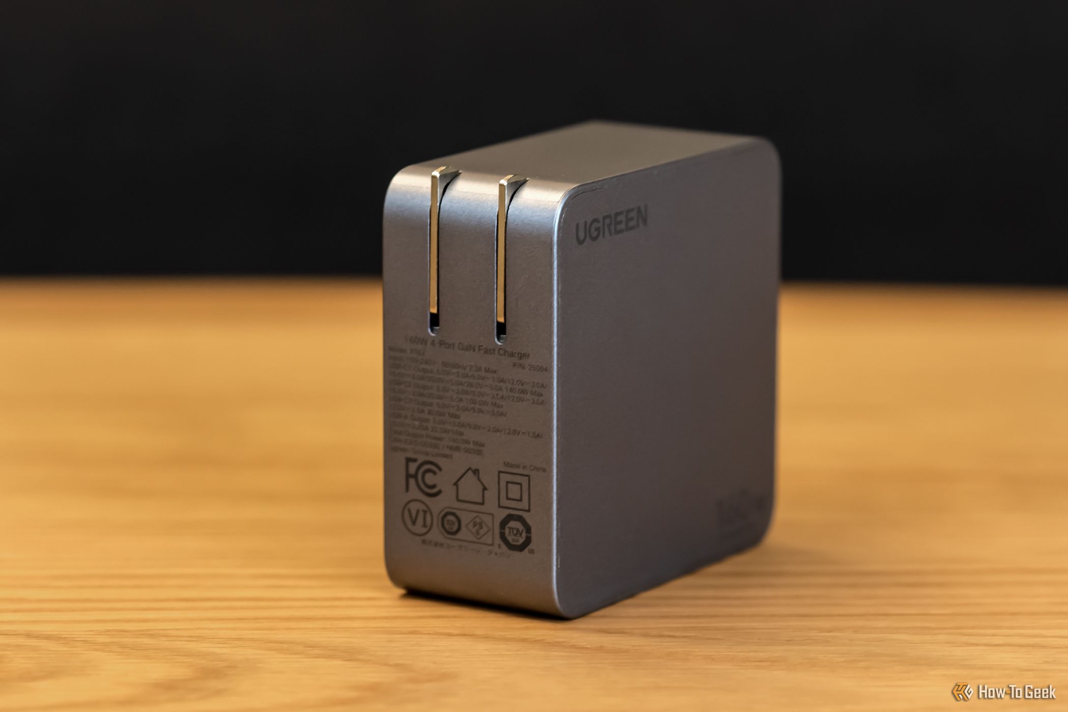 The plug on the Ugreen Nexode Pro 160W 4-Port GaN Wall Charger