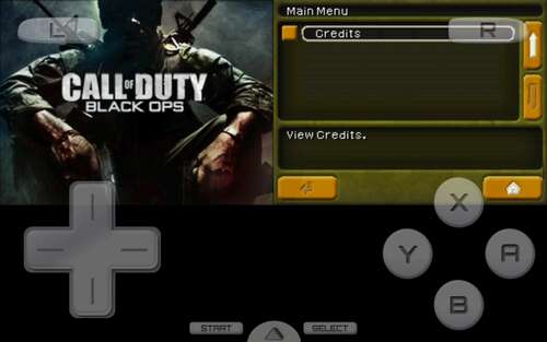 A screenshot of Call of Duty running on DraStic DS emulator.