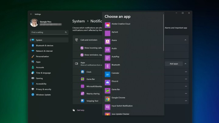 The add apps to windows 11 set priority notifications.