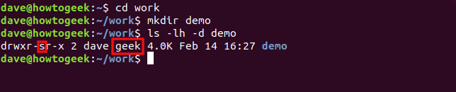 cd work in a terminal window