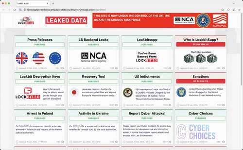 LockBit data leak site converted into a press site