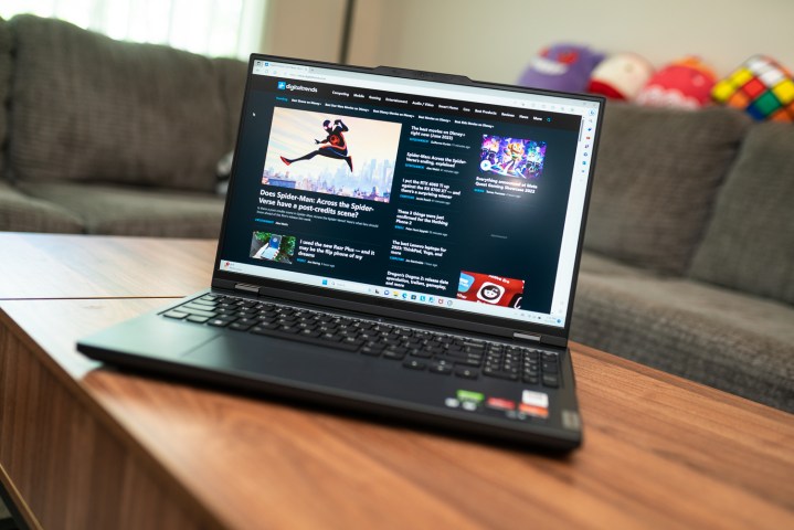 Lenovo Legion Pro 5 with the Digital Trends website.