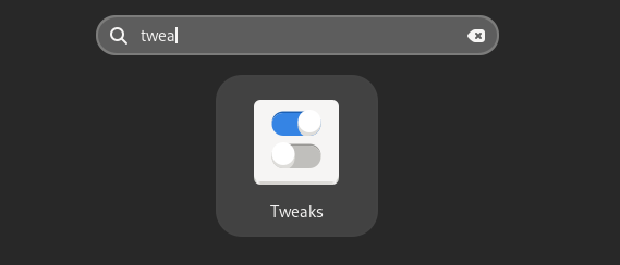 Launching GNOME Tweaks