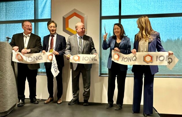 Ribbon-cutting ceremony at IonQ Bothell factory