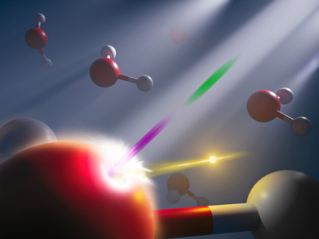 Illustration: X-ray pulses used to excite and study electrons