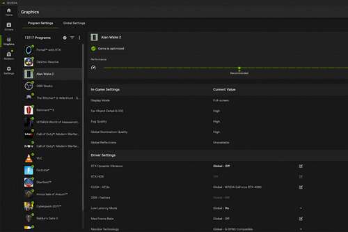 A screenshot of the NVIDIA desktop app.