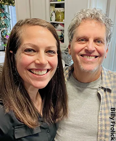 Dr. Lauren Westafer, left, and Billy Frolick