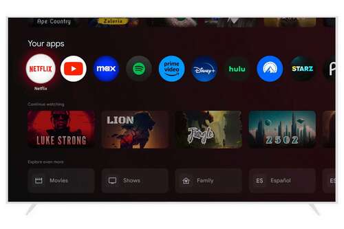 Rounded app icons on Google TV.