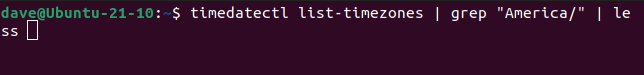 Filtering out American time zones with grep