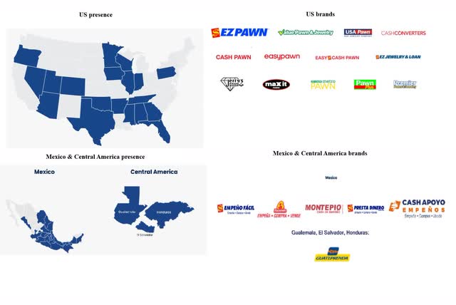 EZCORP global presence and brands