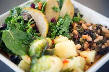 A salad served at UC Davis Medical Center.