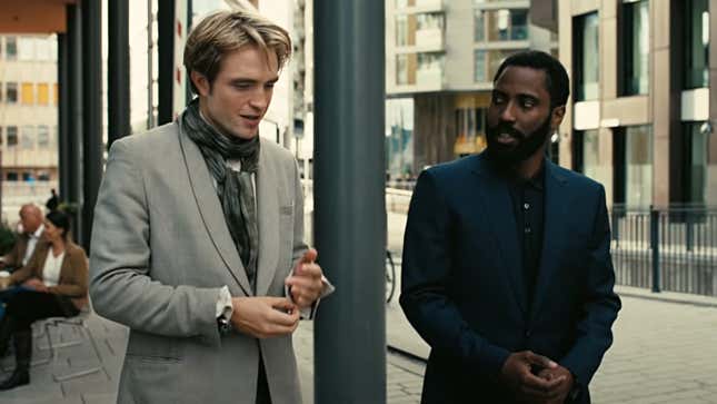 Robert Pattinson and John David Washington in Tenet.