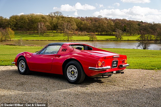 This is one of just 114 examples of the Dino GTS ordered with non-metallic ‘Rosso Bordeaux’ paint and brown leather upholstery