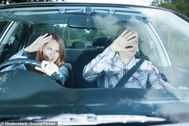 Blinded by the lights: Three in four drivers say they are often being dazzled by the headlights of other vehicles while on the road. But it's not only headlights that are causing motorists issues...