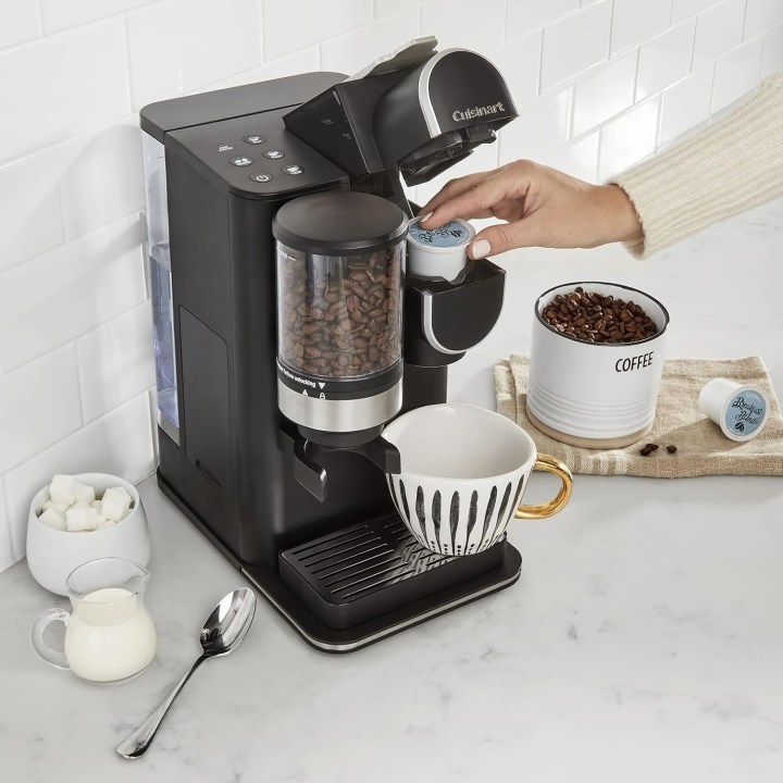 The Cuisinart coffee maker in a kitchen.