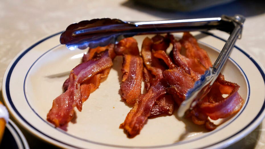 Bacon on plate