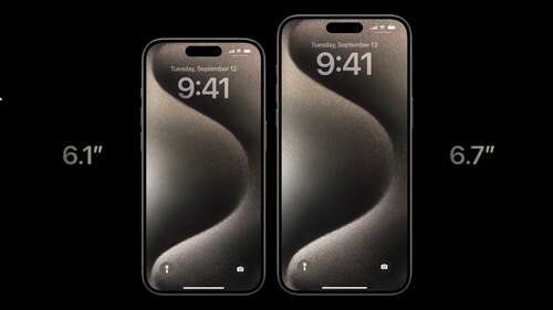 Apple Event 2023 iPhone 15 Pro sizes