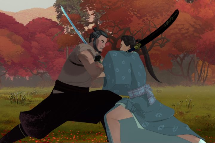 Two samurais square off.