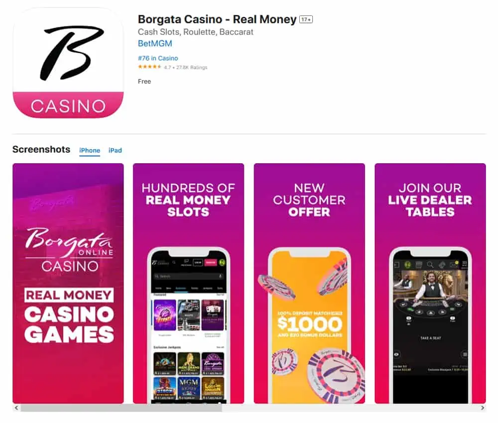 Borgata Casino app