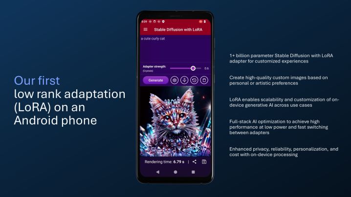 Qualcomm showcase of AI image generation on phone.