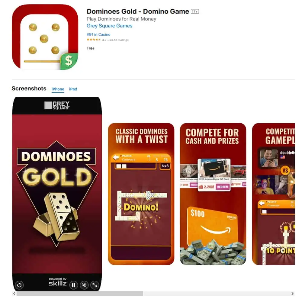 Dominoes Gold app