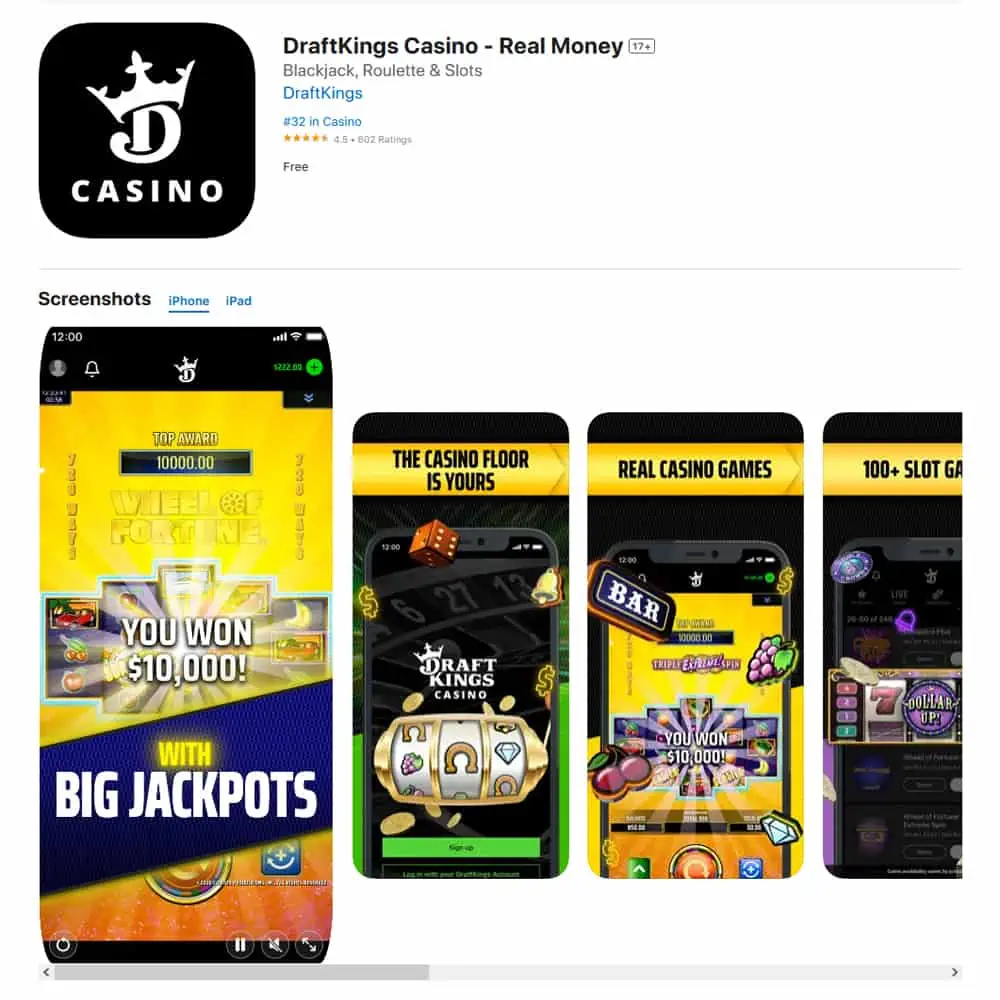 DraftKings Casino app