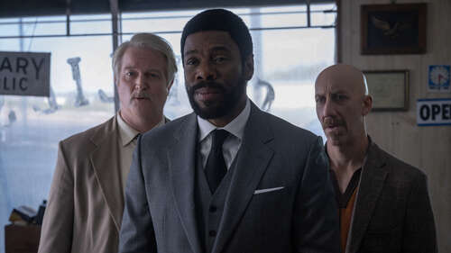 Colman Domingo, C.J. Wilson and Joey Slotnick look menacing in a still from Drive-Away Dolls