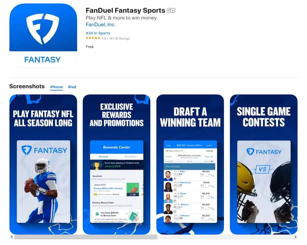 FanDuel Fantasy Sports app